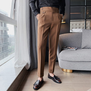 High Waisted Slim-fit Trousers