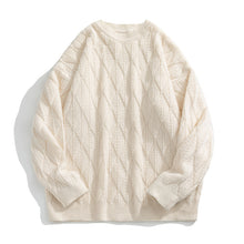Load image into Gallery viewer, Argyle Textured Crewneck Knit Sweater