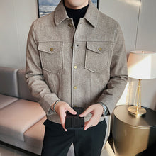 Load image into Gallery viewer, Check Lapel Casual Short Jacket
