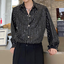 Load image into Gallery viewer, Glitter Stripe Stage Show Long Sleeve Shirt
