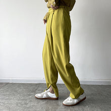 Load image into Gallery viewer, Slit-Pressed Crinkled Loose Harem Pants
