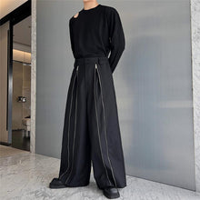 Load image into Gallery viewer, Zip Trim Loose Wide-Leg Lounge Pants