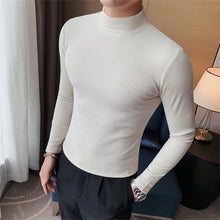 Load image into Gallery viewer, Slim Fit Striped Turtleneck T-shirt