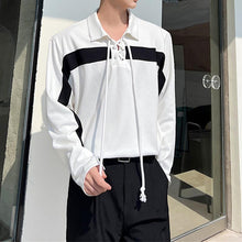 Load image into Gallery viewer, Contrast Color Stitching Strap Polo Shirt