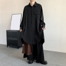 Load image into Gallery viewer, Mid-length Flowing Ice Silk Loose Shirt