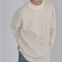 Load image into Gallery viewer, Twist Crew Neck Knitted Sweater