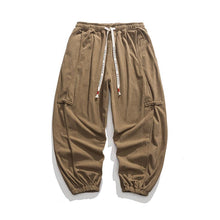 Load image into Gallery viewer, Vintage Buckle Trim Waffle Casual Harem Pants