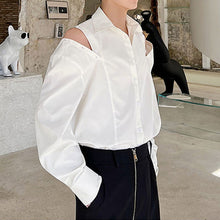 Load image into Gallery viewer, Cutout Off Shoulder Long Sleeve Shirt