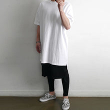 Load image into Gallery viewer, Solid Color Long Cotton Short-sleeved T-shirt