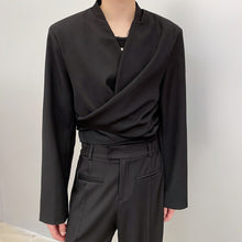 Load image into Gallery viewer, V-neck Cross Straps Cropped Blazer