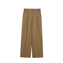 Load image into Gallery viewer, Retro Khaki Check Simple Blazer And Pant Set