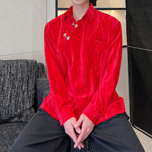 Load image into Gallery viewer, Vintage Lapel Fleece Long Sleeve Shirt