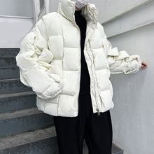 Load image into Gallery viewer, Solid Zip Stand Collar Thickened Jacket