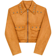 Load image into Gallery viewer, Studded Cropped Jacket