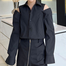 Load image into Gallery viewer, Cutout Off Shoulder Long Sleeve Shirt