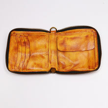 Load image into Gallery viewer, Retro Leather Zipper Wallet