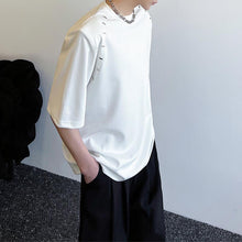 Load image into Gallery viewer, Beaded Shoulder Line Short Sleeve T-Shirt