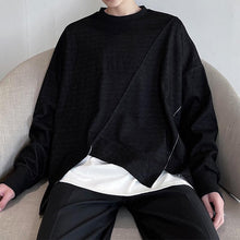 Load image into Gallery viewer, Irregular Raw Hem Long Sleeve T-Shirt