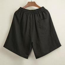 Load image into Gallery viewer, Cotton Linen Solid Casual Shorts