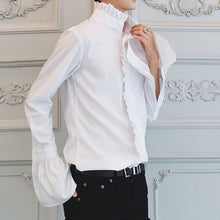 Load image into Gallery viewer, Flared Sleeve Ruffle Shirt