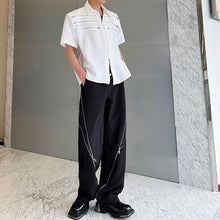 Load image into Gallery viewer, Multi-Zip Trim Short Sleeve Top