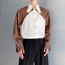 Load image into Gallery viewer, Plaid Contrast Color Long Sleeve Shirt