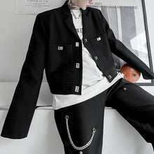 Load image into Gallery viewer, Metal Buckle Cropped Blazer