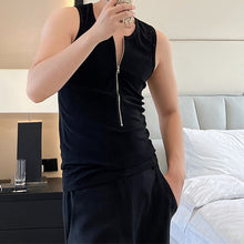 Load image into Gallery viewer, Zipper Embellished Tight Vest