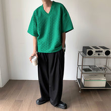 Load image into Gallery viewer, Solid V-Neck Pullover Half Sleeve T-Shirt