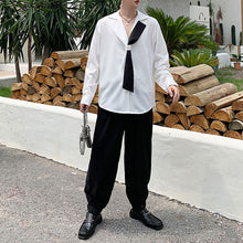 Load image into Gallery viewer, Contrast V-Neck Long Sleeve Shirt