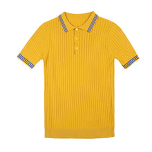 Load image into Gallery viewer, Contrast Stripe Trim Slim-fit Polo Shirt