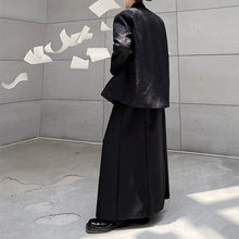 Load image into Gallery viewer, Dark Vintage Jacquard Buckle Lapel Blazer