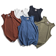 Load image into Gallery viewer, Solid Color Loose Sleeveless T-shirt