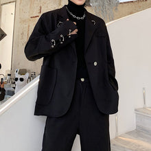 Load image into Gallery viewer, Black Hoop Embellished Suit