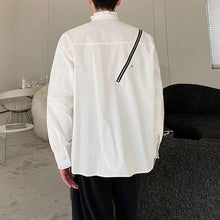 Load image into Gallery viewer, Ruffles Stand Collar Zipper Cutout Off Shoulder Shirt