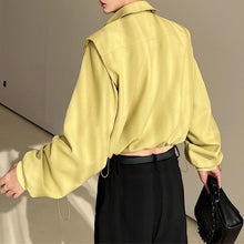 Load image into Gallery viewer, Drawstring Sleeves Half Zip Long Sleeves Sweatshirts