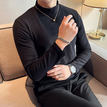 Load image into Gallery viewer, Slim Fit British Half Turtleneck Long Sleeve T-Shirt