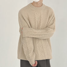Load image into Gallery viewer, Twist Crew Neck Knitted Sweater