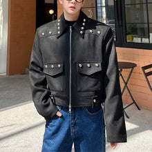 Load image into Gallery viewer, Studded Cropped Jacket