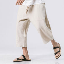 Load image into Gallery viewer, Cotton Linen Loose Harem Shorts