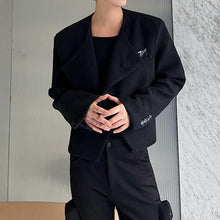 Load image into Gallery viewer, Irregular Slanted Placket Cropped Jacket