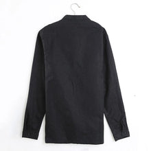 Load image into Gallery viewer, Linen Casual Crew Neck Long Sleeve Tops