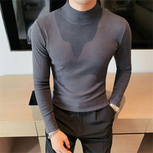 Load image into Gallery viewer, Slim Fit Striped Turtleneck T-shirt