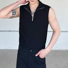 Load image into Gallery viewer, Slim Fit Half-Zip Pullover Tank Top