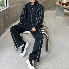 Load image into Gallery viewer, Casual Sports Suit Jacket Wide Leg Pants