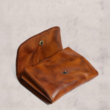 Load image into Gallery viewer, Handmade Retro Card Holder Leather Wallet