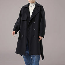 Load image into Gallery viewer, Solid Double-breasted Loose Trench Coat