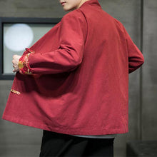 Load image into Gallery viewer, Retro Buckle Stitching Stand Collar Tang Suit Shirt