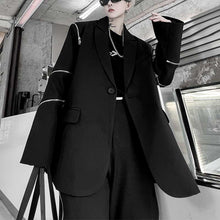 Load image into Gallery viewer, Dark Open Zip Blazer