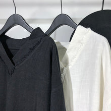 Load image into Gallery viewer, Irregular Raw Edge Loose Short Sleeve T-Shirt